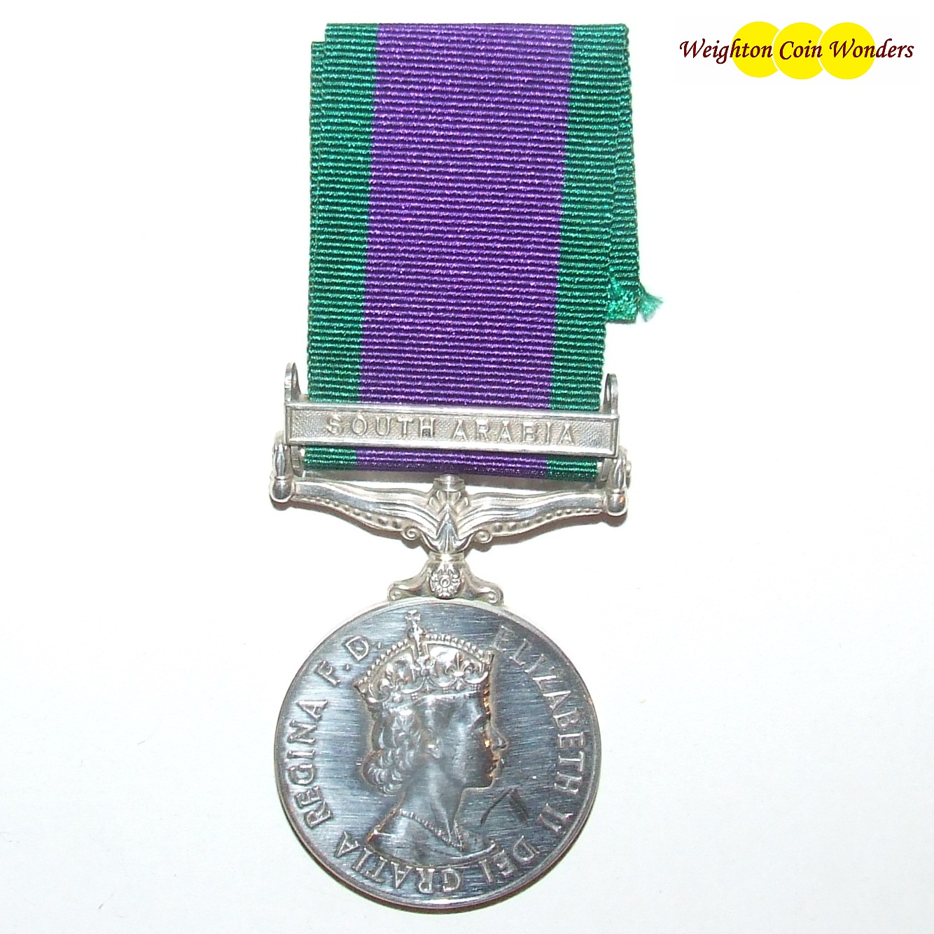 Campaign Service Medal - South Arabia Clasp - LAC. G M Lang - Click Image to Close